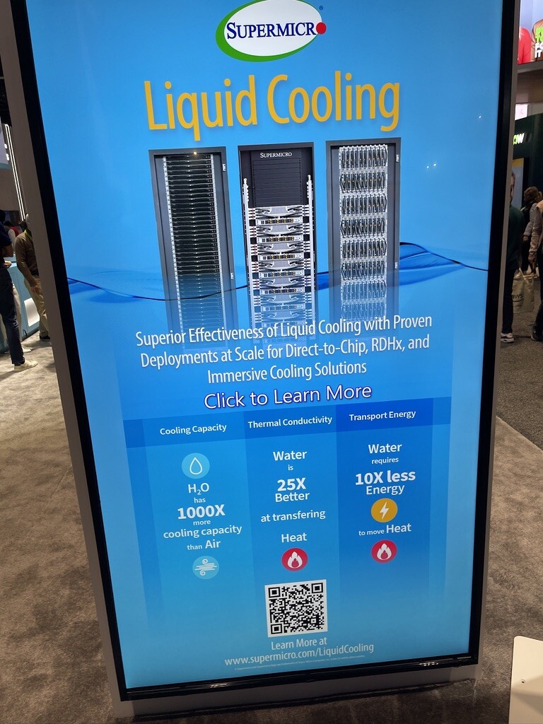 Supermicro Liquid Cooling display